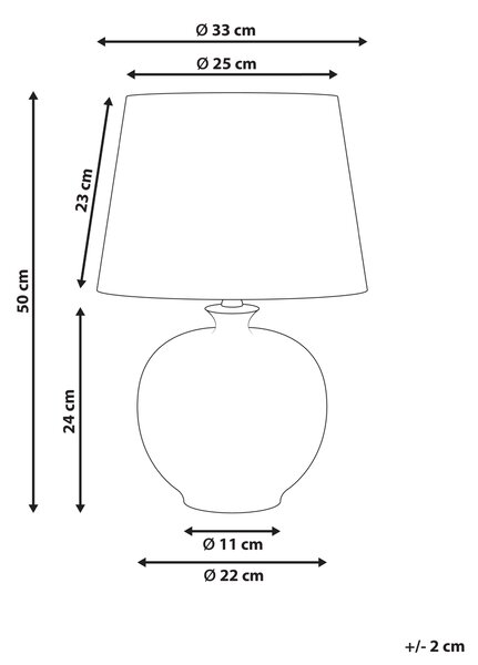 Stolní lampa SILVES Porcelán Bílá/Modrá