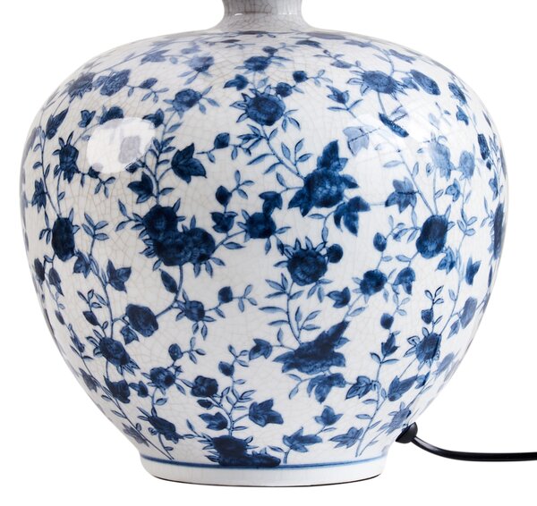 Stolní lampa SILVES Porcelán Bílá/Modrá