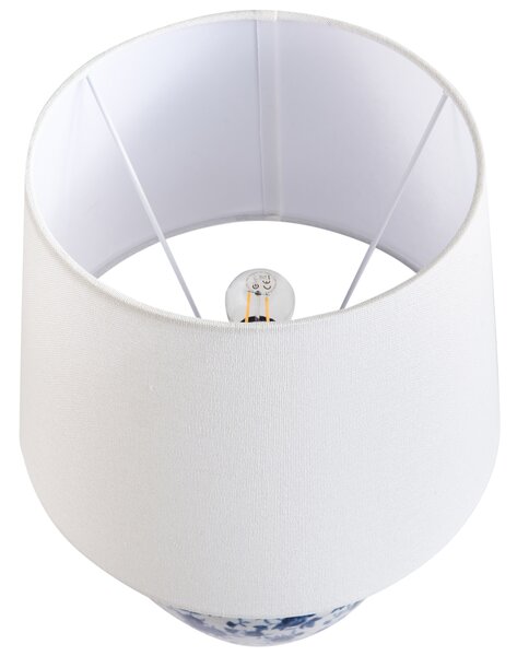 Stolní lampa SILVES Porcelán Bílá/Modrá