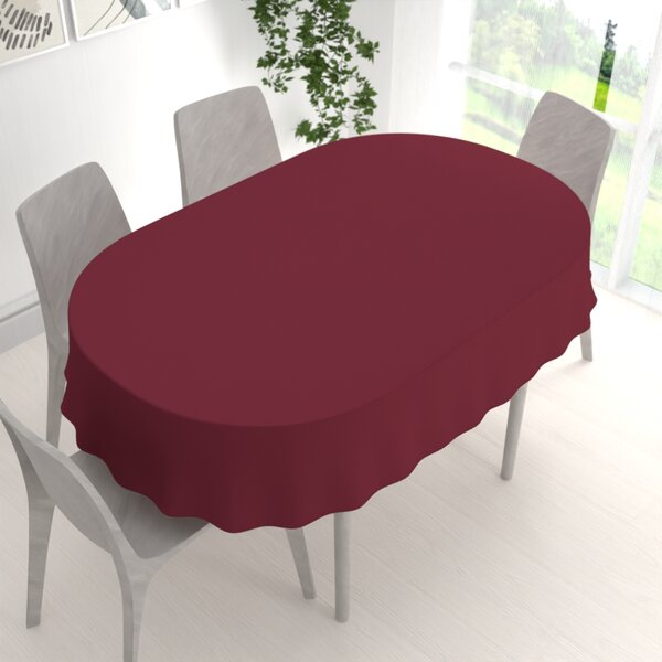 Biante Dekorační oválný ubrus Rongo RG-044 Tmavě bordó 100x140 cm