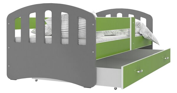 Dětská postel Roman šedo/zelená