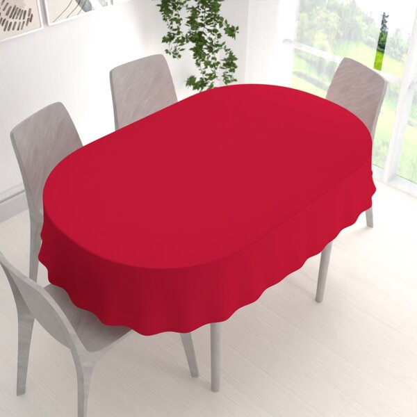 Biante Dekorační oválný ubrus Rongo RG-060 Červený 100x140 cm