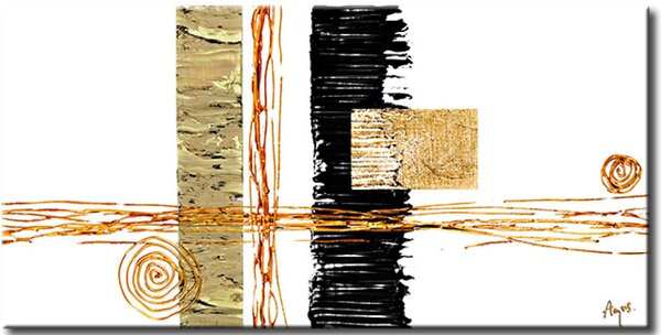 Obraz Brána - abstraktní vzory na bílém pozadí s imitací měděného drátu