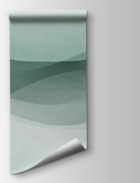 Fototapeta Zelené a bílé vlnovky, Abstraktní fototapety, Populární fototapety - Tapeko.co.cz