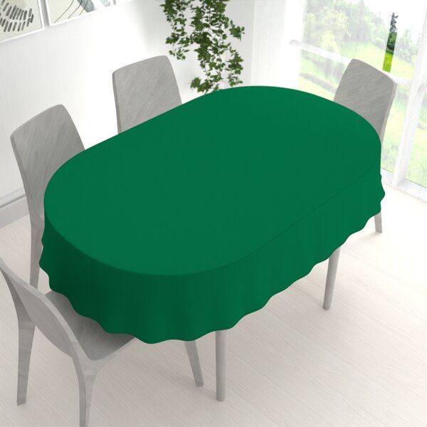 Biante Dekorační oválný ubrus Rongo RG-056 Zelený 100x140 cm