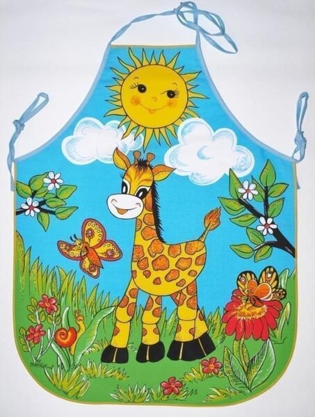 Forbyt Dětská zástěra Žirafa 64 x 50 cm