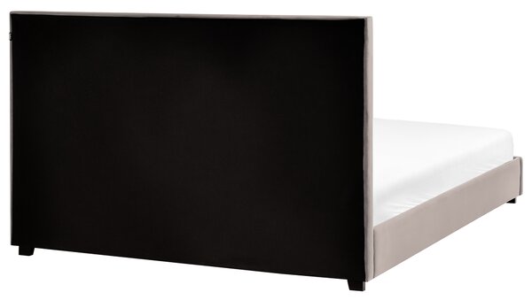 Postel Umělý samet ROUEN 180 x 200 cm Taupe