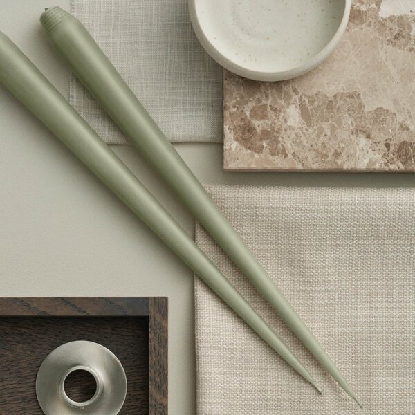 Svíčka Taper 32 cm – 69 Artichoke – set 2 ks