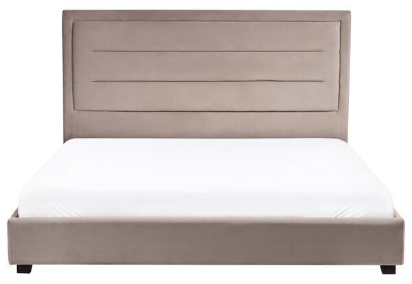 Postel Umělý samet ROUEN 180 x 200 cm Taupe