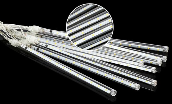 LED rampouchy 8ks - 7,2m, 288LED, IP44, studená bílá