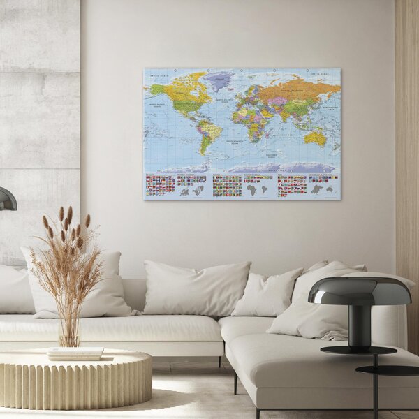 Obraz Svět: Barevná mapa