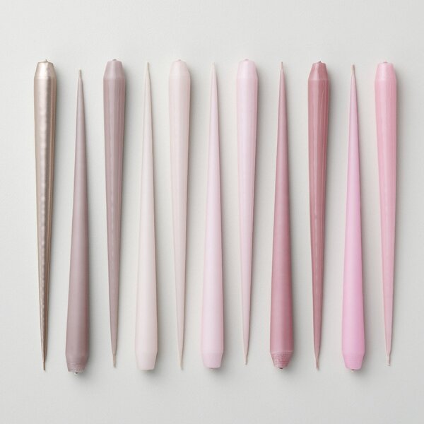 Svíčka Taper 32 cm – 38 Rose Quarts – set 2 ks