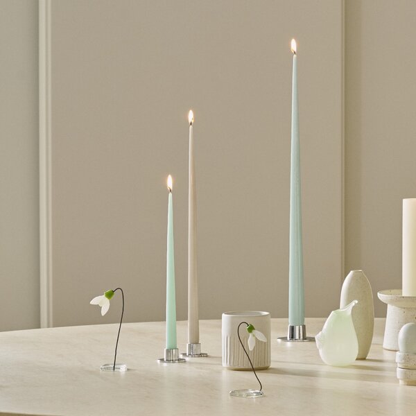 Svíčka Taper 32 cm – 03 Water Mint – set 2 ks
