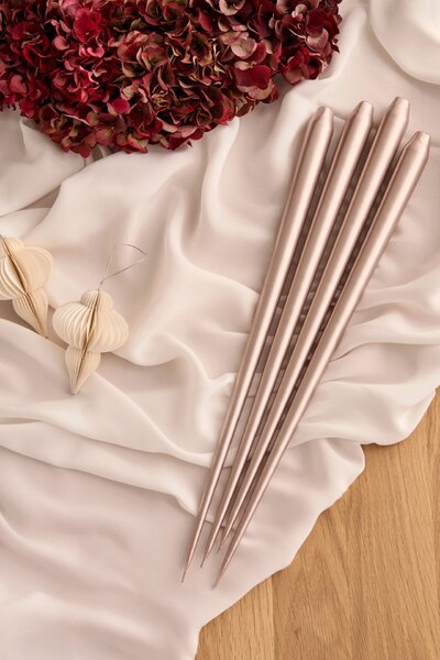 Svíčka Taper 32 cm – 94 Champagne Metallic – set 2 ks