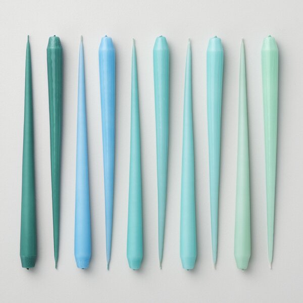 Svíčka Taper 32 cm – 54/2 Deep Lagoon – set 2 ks