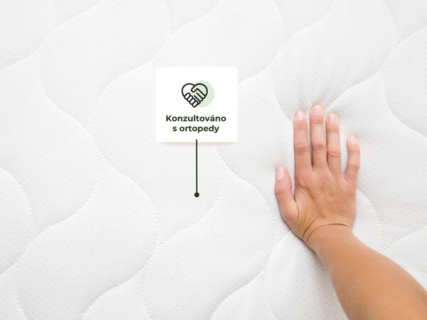Dětská pěnová matrace COLUMBUS s pevným středem a bylinnou pěnou BIOGREEN 90x180 cm