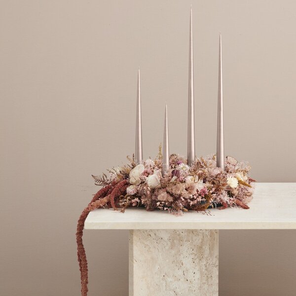 Svíčka Taper 32 cm – 94 Champagne Metallic – set 2 ks
