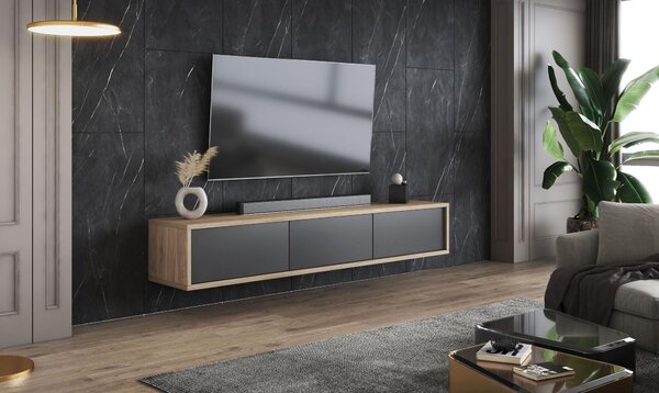 TV stolek Fiora 38 (dub olejovaný + antracit). Akce -14%