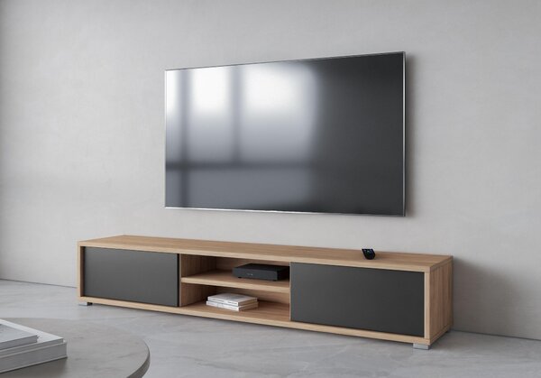 TV stolek Fiora 40 (dub olejovaný + antracit). Akce -9%