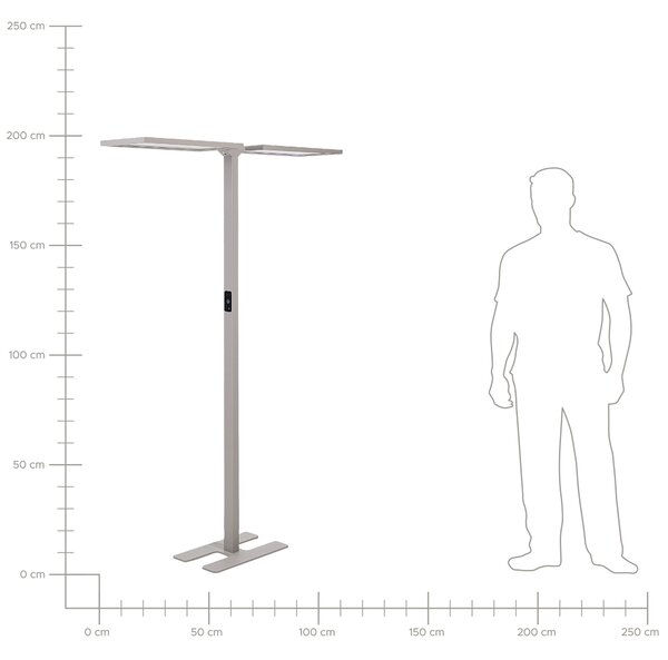 LED stojací lampa SCULPTOR se senzorem pohybu Kov Stříbrná