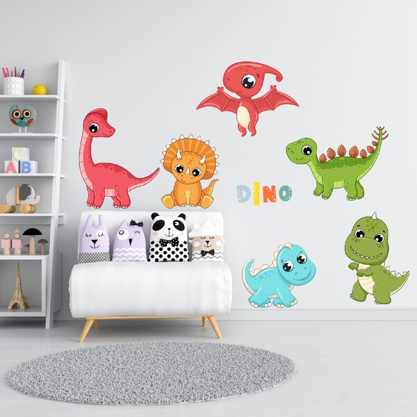 PIPPER. Textilní samolepka na zeď "Baby dinosaury"