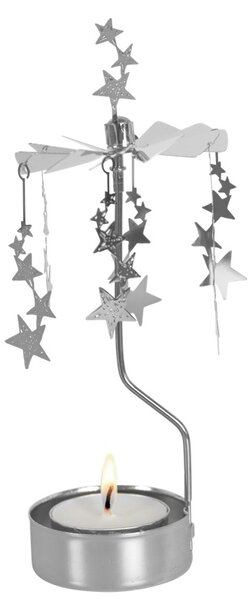 Pluto Rotující svícen Andělské zvonění Night Sky - Silver PL139