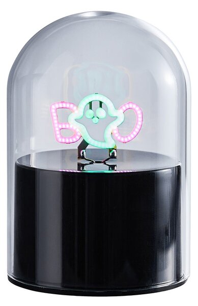 GLOW BALL Neonové světlo bubák 10 cm - černá