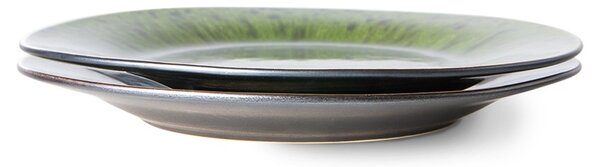 Set 2ks zelený keramický jídelní talíř The Emeralds - 27*3cm - HKLIVING