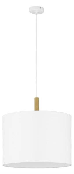TK LIGHTING Lustr - DEVA 4107, Ø 50 cm, 230V/15W/1xE27, bílá/borovice
