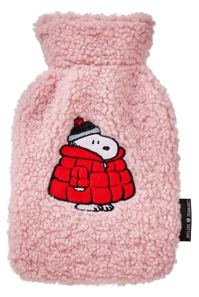PEANUTS Mini termofor Snoopy v kabátku - sv. růžová