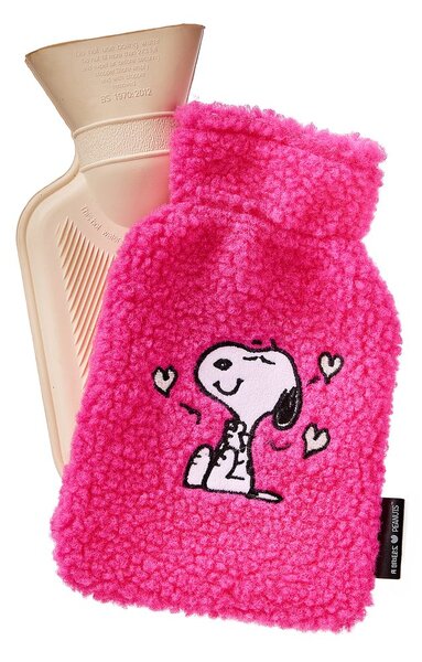 PEANUTS Mini termofor zamilovaný Snoopy - tm. růžová