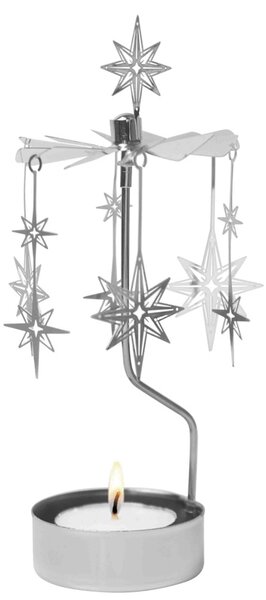 Pluto Rotující svícen Andělské zvonění Northern Star - Silver PL140