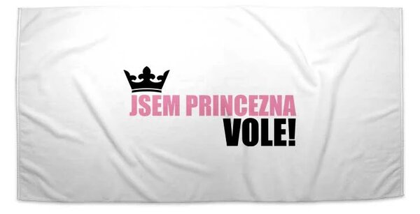 Sablio Ručník Jsem princezna, vole! - 30x50 cm