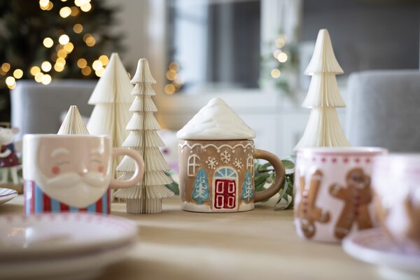 Vánoční dekorace Milan Wood Trees – set 5 ks