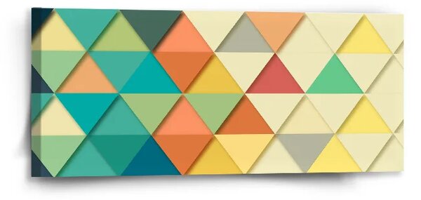 Sablio Obraz Trojúhelníky - 110x50 cm