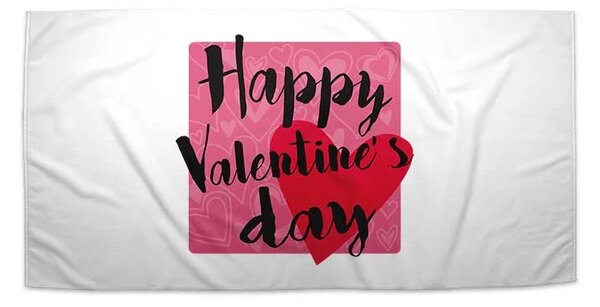 Sablio Ručník Happy Valentine’s day - 30x50 cm