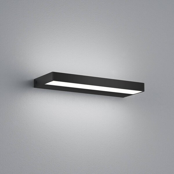Nástěnné svítidlo LED Helestra Slate, matná černá 30 cm