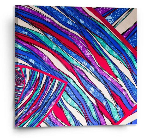 Sablio Obraz Pruhovaný motiv 2 - 110x110 cm
