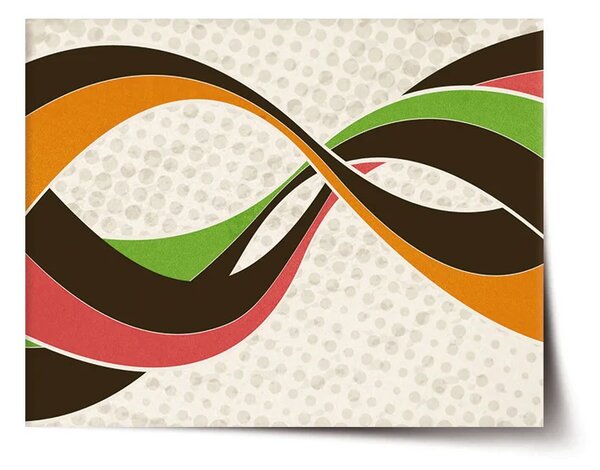 Sablio Plakát Retro abstrakce - 60x40 cm