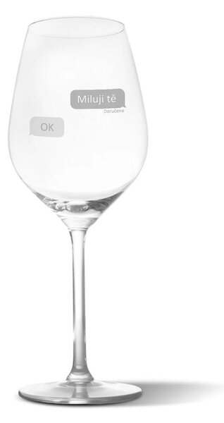 Sablio Sklenička na víno Miluji tě, OK: 49 cl