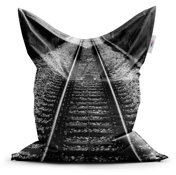 Sablio Sedací vak Classic Koleje - 150x100 cm