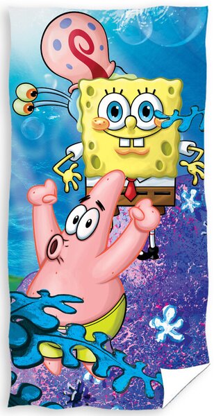 CARBOTEX Dětská osuška Sponge Bob Hrátky s Garrym 70x140 cm