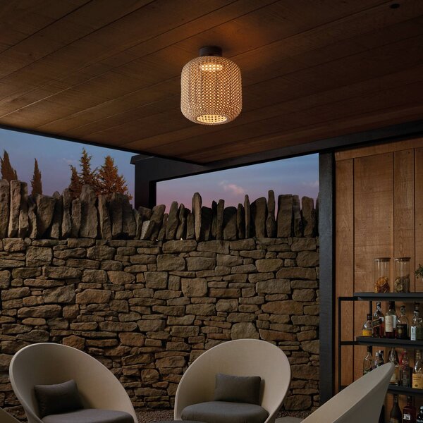 Bover Venkovní stropní svítidlo Nans PF/31 LED, hnědá barva, stmívatelný, Hnědá / rez, Nerezová ocel, Design
