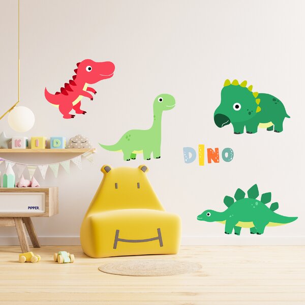 PIPPER. Textilní samolepka na zeď "Baby dinosaury 2"