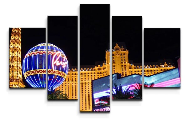 Sablio Obraz - 5-dílný Las Vegas 3 - 125x90 cm