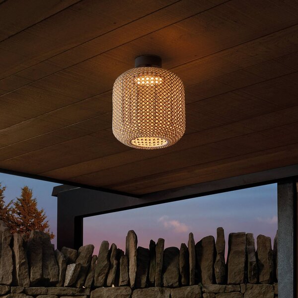 Bover Venkovní stropní svítidlo Nans PF/31 LED, hnědá barva, stmívatelný, Hnědá / rez, Nerezová ocel, Design