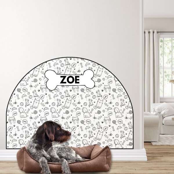 PIPPER. Ochranná textilní nálepka na zeď - Oblouk - Zvířata Velikost: 83x60cm, Jméno: Se jménem