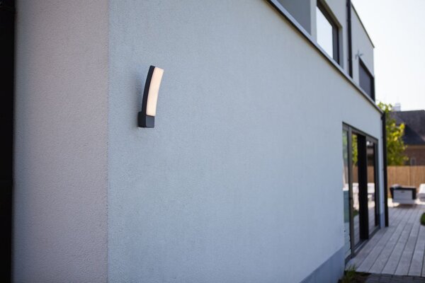 Lutec 5288902118 Kira LED Nástěnné venkovní světlo | Přírodní bílá | Šedá | 18W | 4000 K