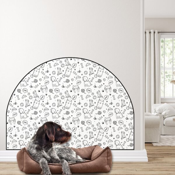 PIPPER. Ochranná textilní nálepka na zeď - Oblouk - Zvířata Velikost: 83x60cm, Jméno: Se jménem