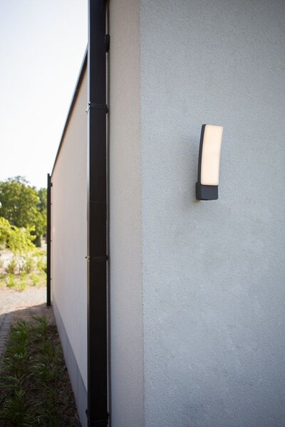 Lutec 5288902118 Kira LED Nástěnné venkovní světlo | Přírodní bílá | Šedá | 18W | 4000 K